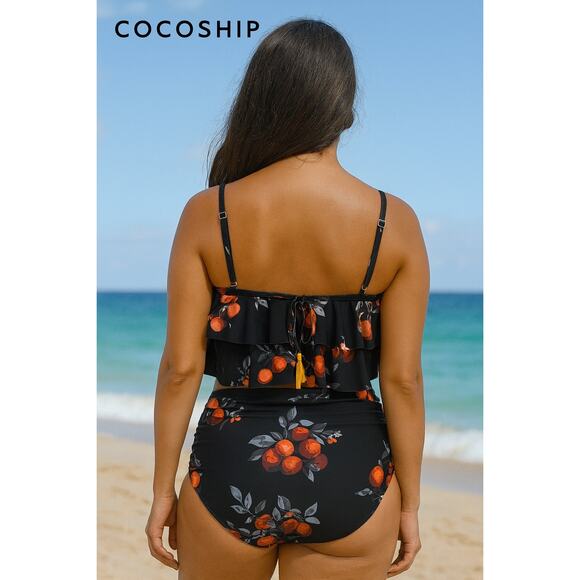 Beautiful Cocoship High Waist Tummy Control Swimsuit Sz. 8 - Picture 2 of 5